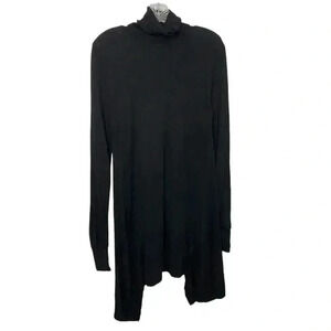APT.9 Black Lightweight Mock Neck Knit Sweater Dress